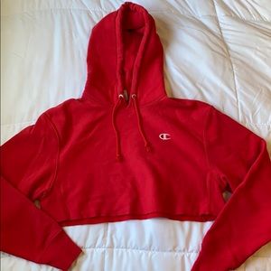 Red Champion hoodie